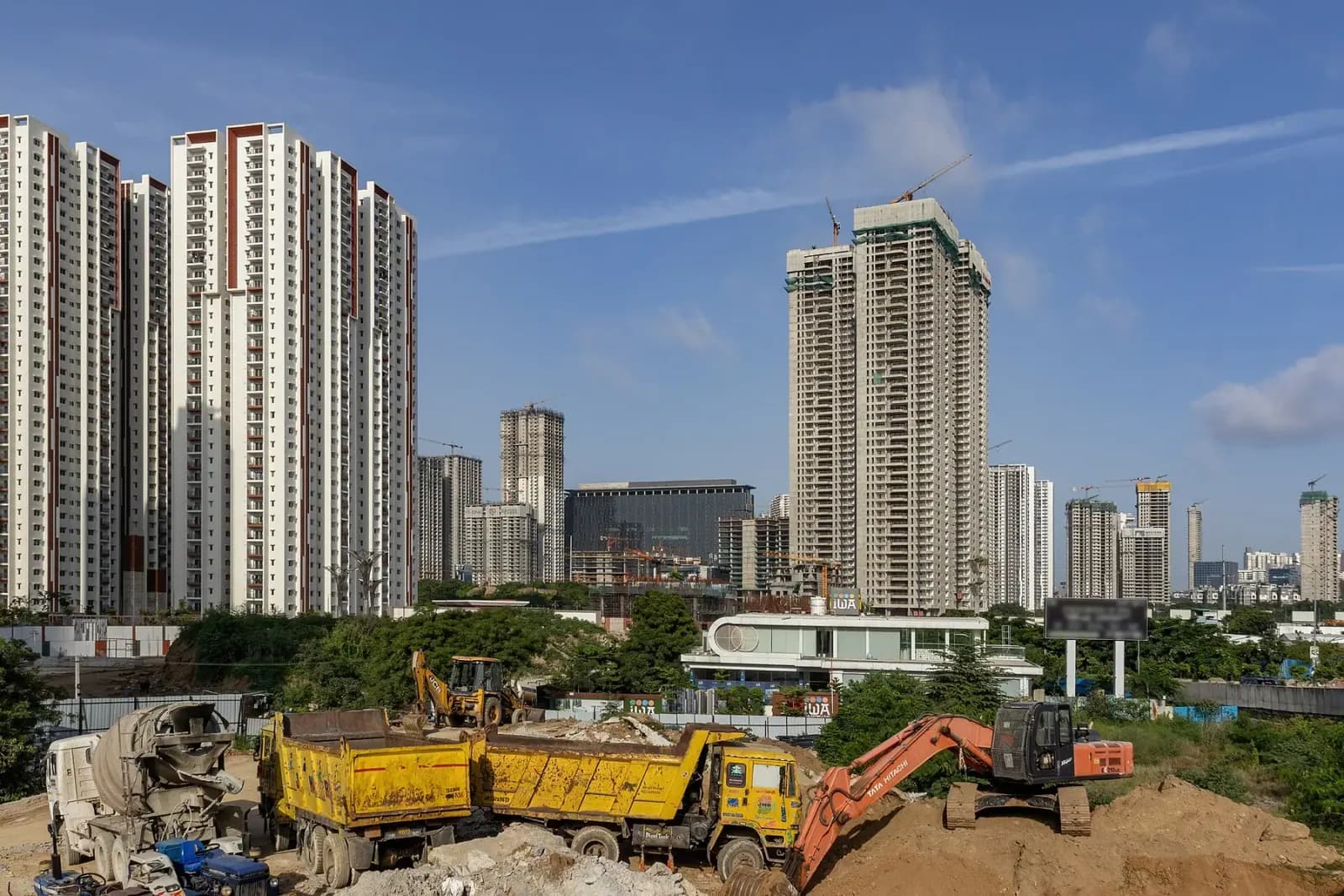 the Financial District skyline, Hyderabad.