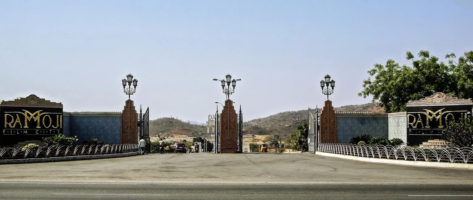 the entrance to Ramoji Film City.