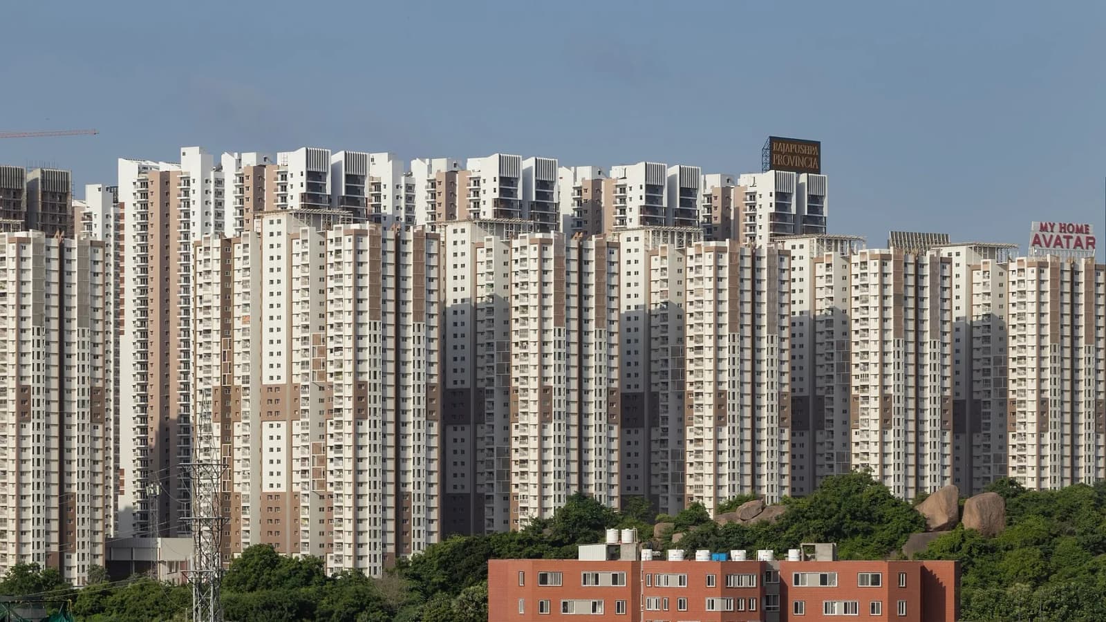Hyderabad's high-rise skyline.