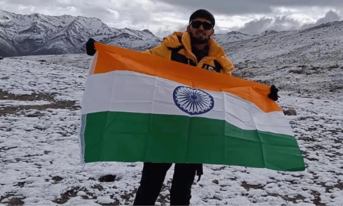 Telangana’s Bhukya Yashwant ascends Mount Kang Yatze-2 in Ladakh