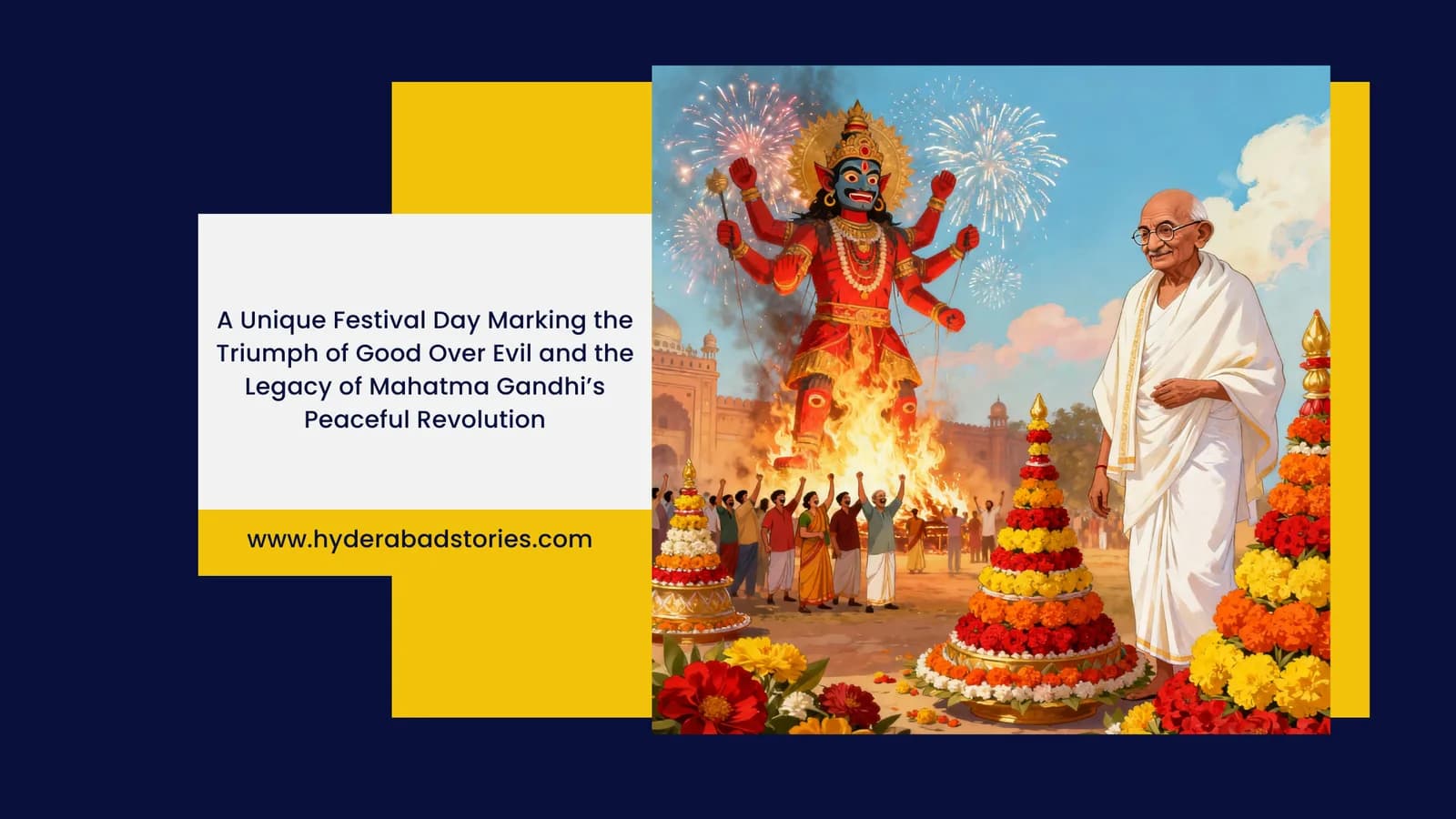 When Tradition Meets Tribute: Celebrating Dussehra and Gandhi Jayanti Together in Hyderabad
