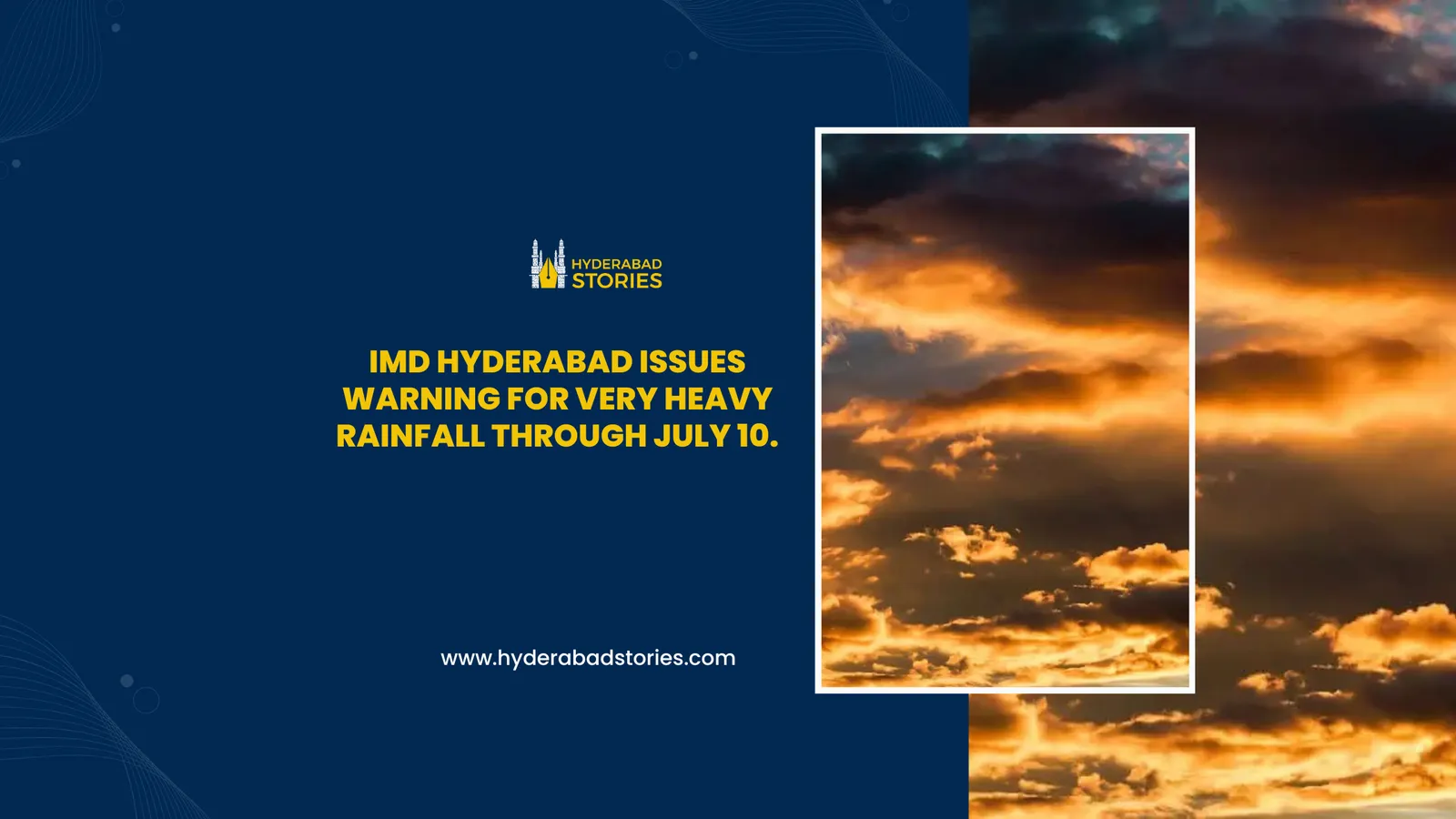 News graphic of heavy orange and grey storm clouds at dusk