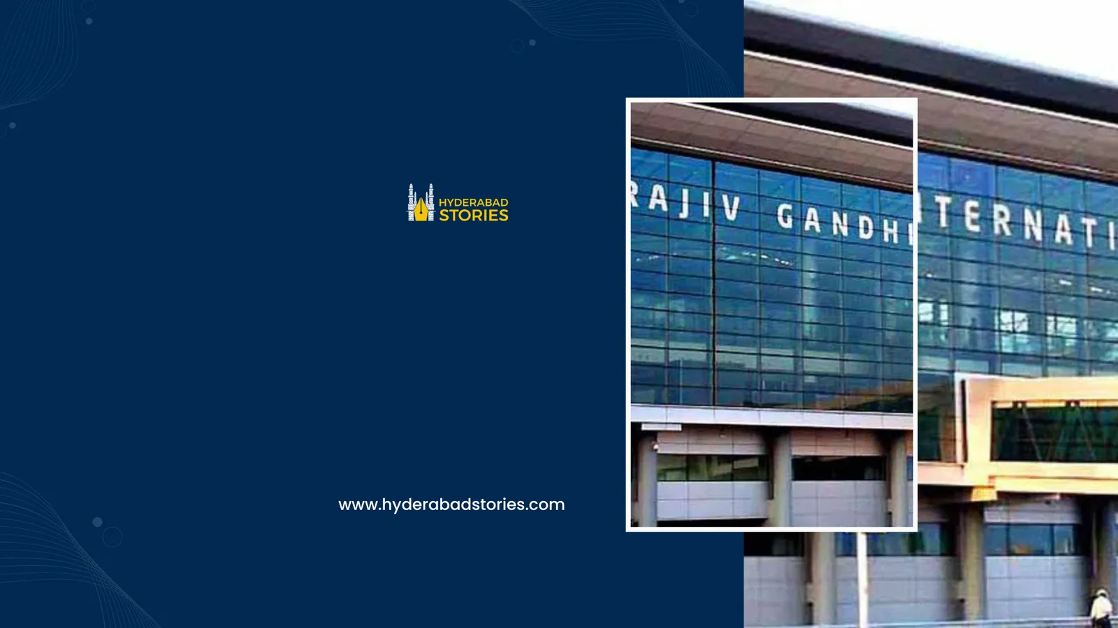 News graphic of a glass airport terminal frontage with lettering