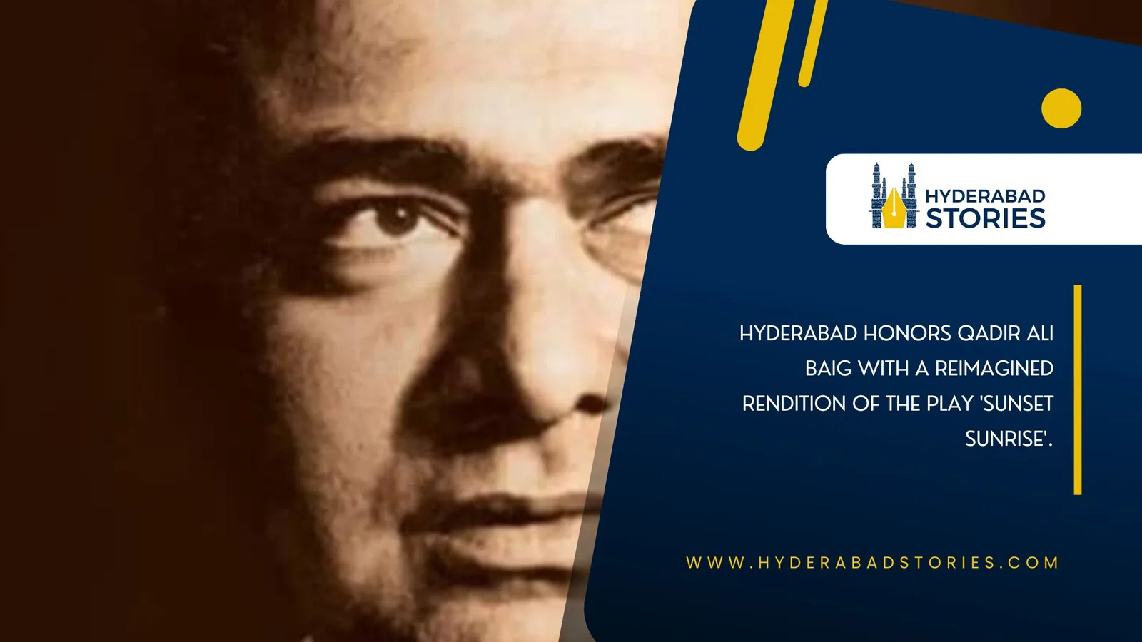 Hyderabad honors Qadir Ali Baig with a reimagined rendition of the play ’Sunset Sunrise’.