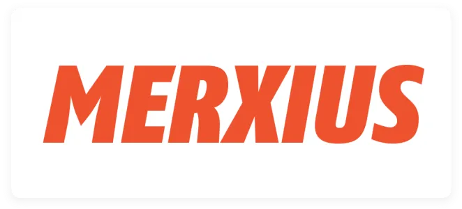 Wordmark logo reading Merxius in orange lettering
