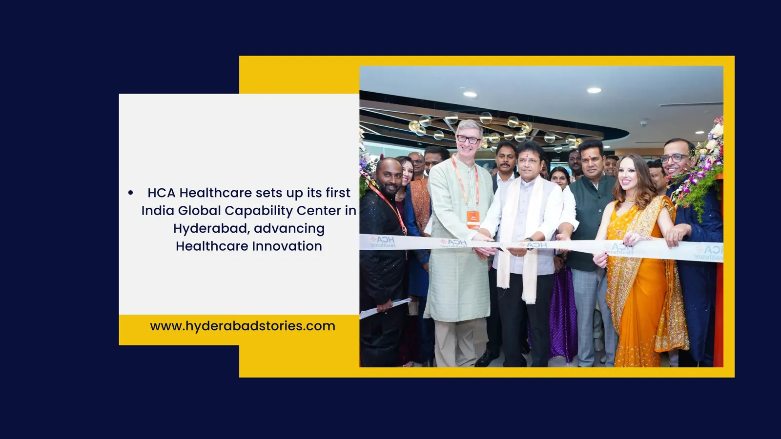 Graphic of a ribbon-cutting ceremony beside a text panel