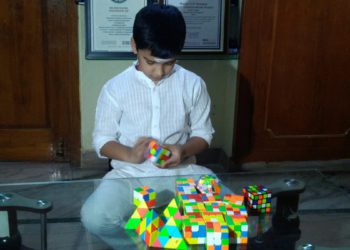 Nine-Year-Old From Hyderabad Achieves World Records For Solving Pyraminx