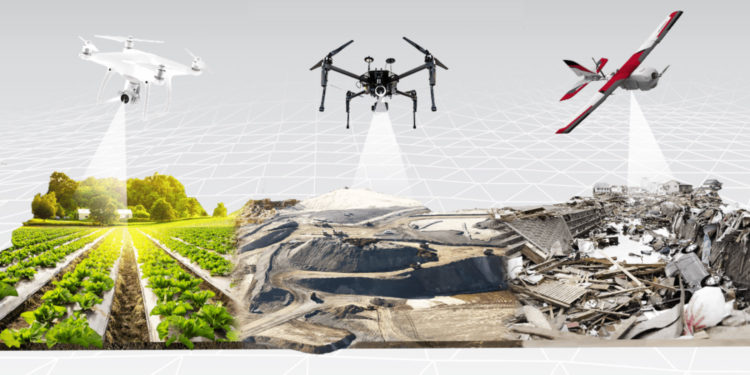 Drone-based geographical survey system