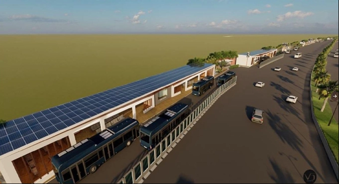 Satellite wayside bus terminal HMDA