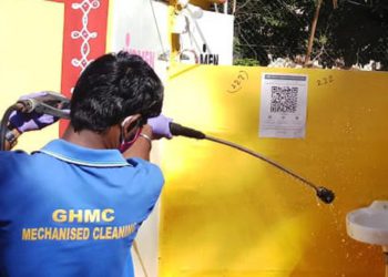 QR codes at public toilets in Hyderabad for feedback on maintenance