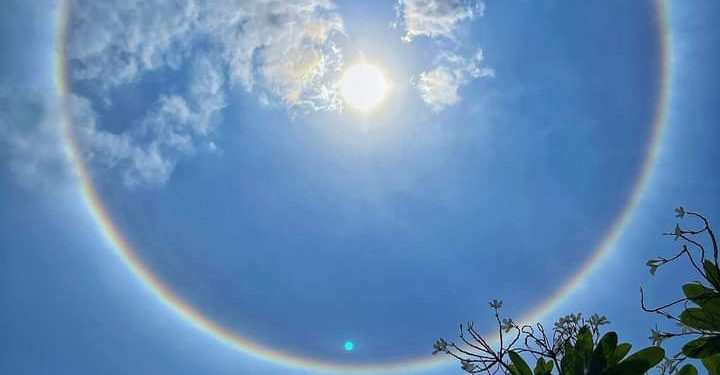 Telangana witnesses rare ‘22 degree halo’ around Sun
