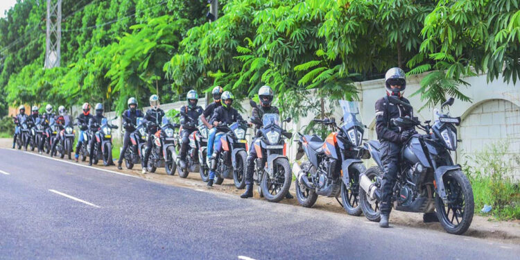 KTM adventure trail held in Hyderabad
