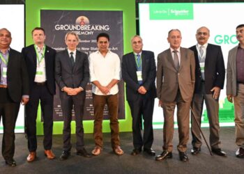 KTR lays foundation for Schneider Electric Smart Factory in Telangana