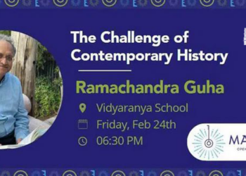 On February 24, historian Ramachandra Guha will deliver a speech in Hyderabad.