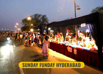 Sunday Funday visitors were amazed by the double-decker bus and the musical fountain.