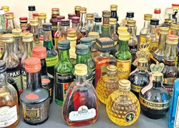 Nonagenarian gifts over 500 miniature liquor bottle collection to neighbour