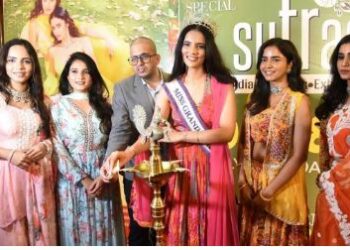 Hyderabad: Miss Grand India Praachi Nagpal inaugurates the ‘Sutraa’ exhibition at Taj Krishna.