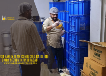 The food safety team conducted raids on dairy stores in Hyderabad.