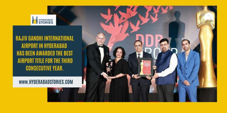 Rajiv Gandhi International Airport in Hyderabad has been awarded the Best Airport title for the third consecutive year.