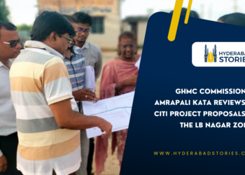GHMC Commissioner Amrapali Kata reviews H-CITI project proposals in the LB Nagar zone.