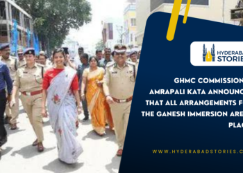 GHMC Commissioner Amrapali Kata announces that all arrangements for the Ganesh immersion are in place.