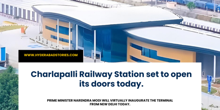 Charlapalli Railway Station set to open its doors today.