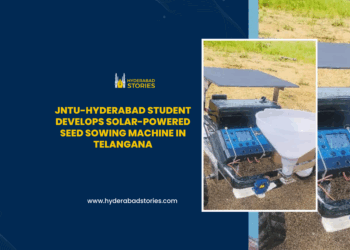 JNTU-Hyderabad Student Develops Solar-Powered Seed Sowing Machine in Telangana