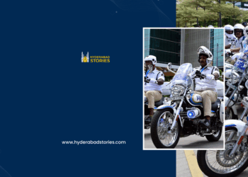 Hyderabad traffic police roll out 50 patrol bikes and 100 marshals.