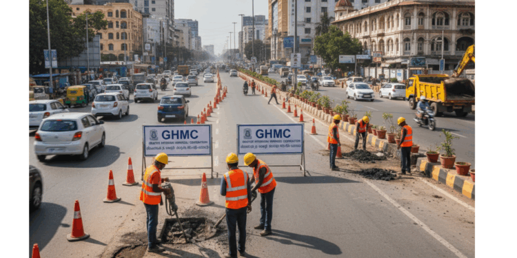 Hyderabad Ramps Up Road Repairs: Over 15,500 Potholes Filled Across the City