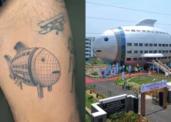 Why a Hyderabad Man Chose the Iconic ‘Fish Building’ for His Latest Tattoo